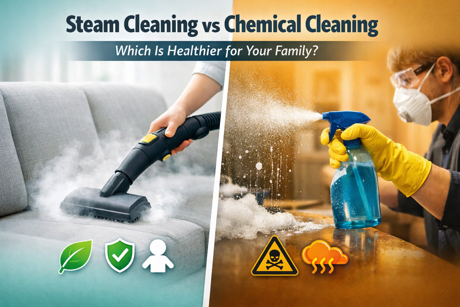 Steam Cleaning vs Chemical Cleaning: Which Is Healthier for Your Family? | Refine Space