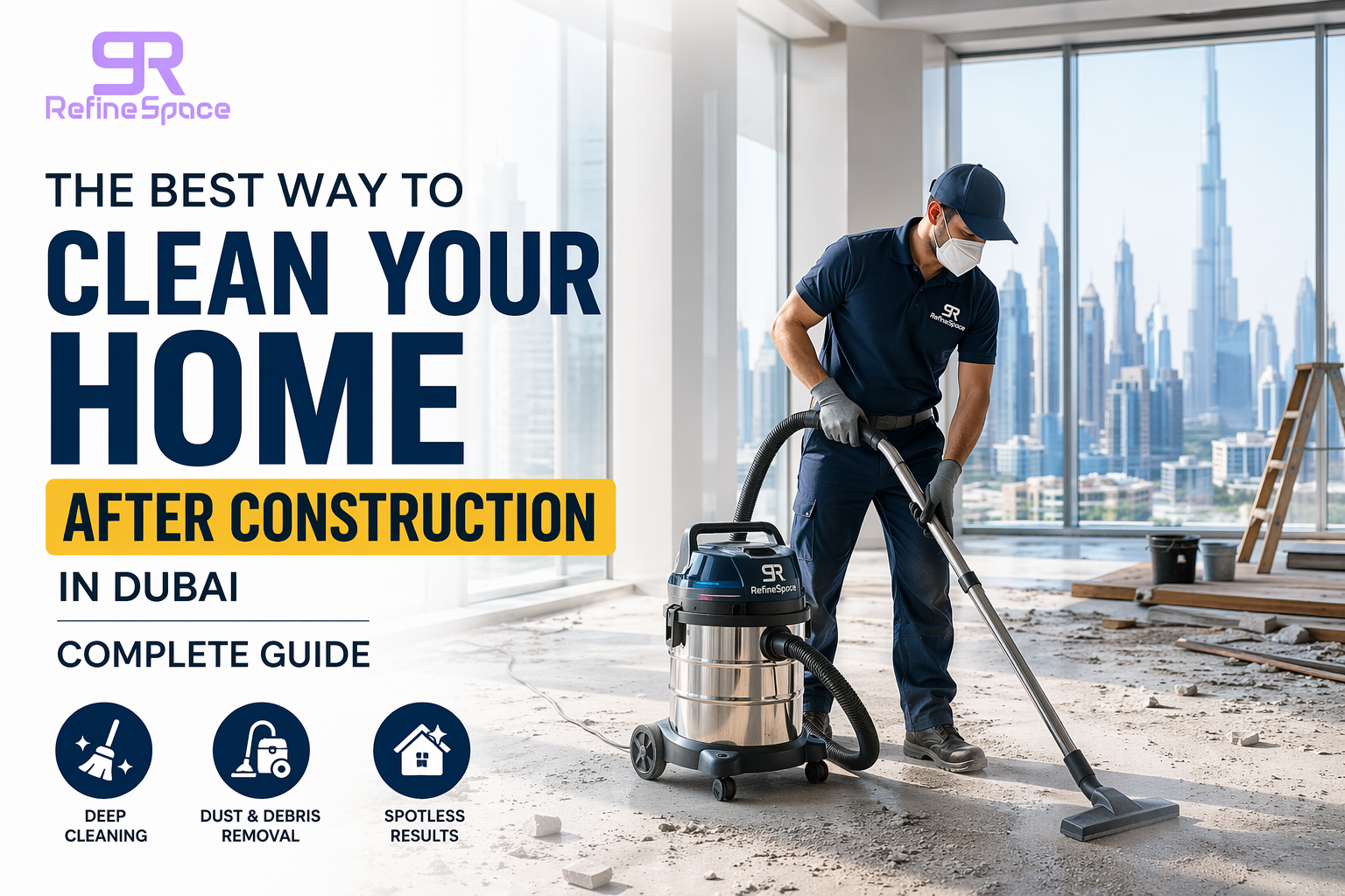 Best Way to Clean Your Home After/ Post Construction in Dubai – Complete Guide by Refine Space