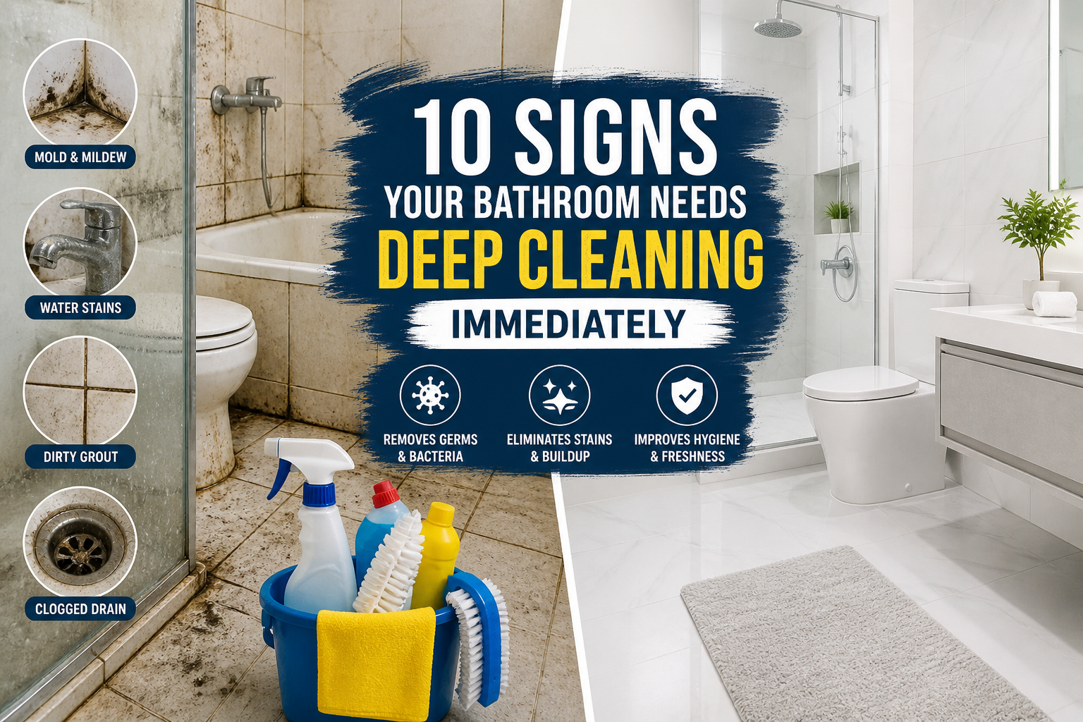 10 Signs Your Bathroom Needs Deep Cleaning Immediately| RefineSpace